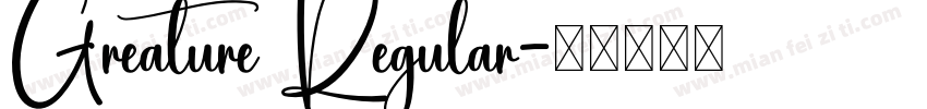 Greature Regular字体转换